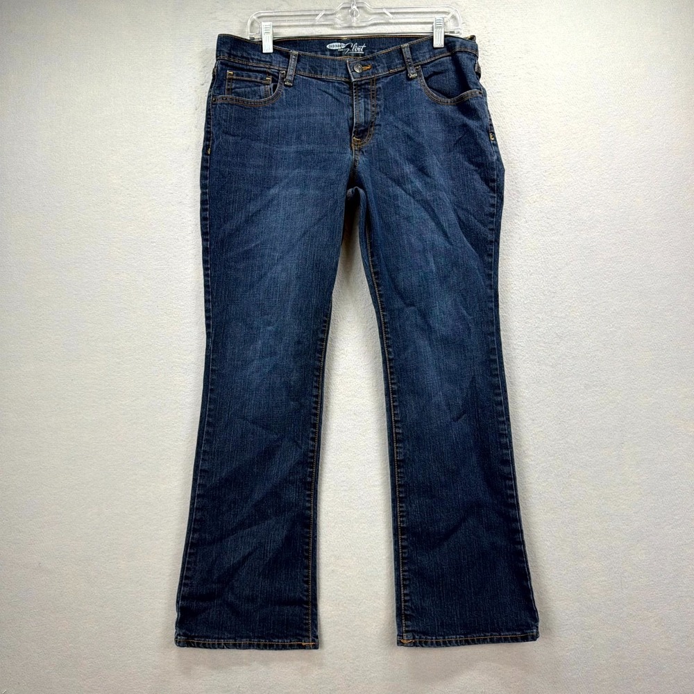 Old Navy The Flirt Bootcut Jeans Womens 12S 34x29 Blue Denim Pants Cowgirl Rodeo